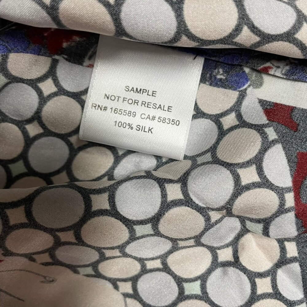 EQUIPMENT FEMME Sz S Patchwork Print 100% Silk Top Blouse Lightweight‎ SAMPLE - Picture 14 of 15